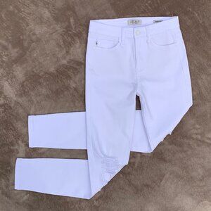 Judy Blue Skinny Fit High Rise Distressed Knee Jeans Sz26